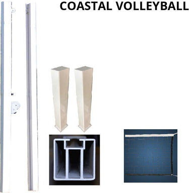 Outdoor Volleyball System - Coastal Competition - (4 in.) (Square Post)